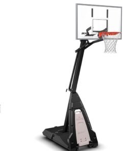 SPALDING The Beast Portable 60 Inch Glass Sn7B1560Cn Basketball Stand With Hoop Net