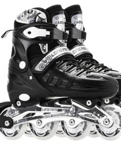 DUNISO Children's Inline Skates, Four-Wheel Flash, Professional With Ankle Support, Adjustable, Suitable For Beginners Sports Skating