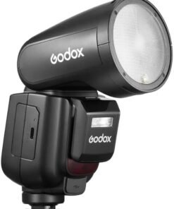 Godox V1 Pro TTL Li-ion Round Head Flash for Canon – High-Speed Sync, Magnetic Modifier Mount, Black