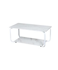 Alternative view of DANUBE HOME Rowan Coffee Table Multifunctional Living Room Desk Space Saving Center Table Modern Design Furniture For Home Living Room L 100 x W 48 x H 43 cm White