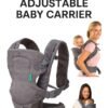 ARNOTEC 4 in 1 Multifunctional and Comfortable Baby Carrier with Secure Buckles and Adjustable Design, Suitable for New - borns to Free Your Hands