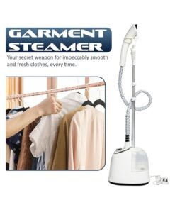 NIKAI Garment Steamer With Suit Hanger System, 2 Steam Levels, Overheating Protection, Wrinkle-Free, High-Quality Telescopic Poles, 50Min Steam, Ideal For Home And Business Use 1.6 L 1800 W NGS566AX White