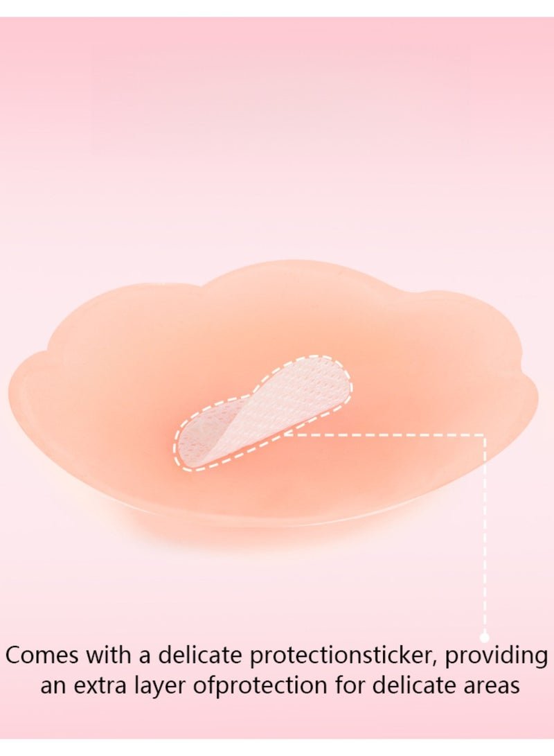 TAYYIB NOOR 6 Piars Silicone Breast Covers Reusable Ultra Thin Breast Shields Breast Care, Round Shape - Image 3