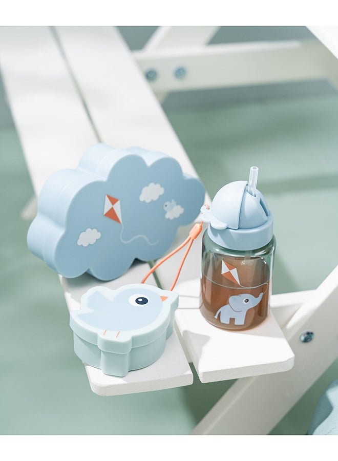 done by deer Lunch & Snack Box W/Straw Bottle Playground Blue - Kids Lunch Kit With Bottle - Image 3