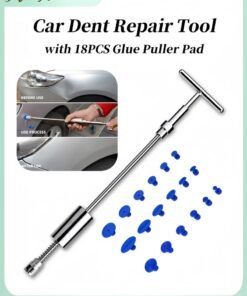 HALAMODO Car Dent Repair Kit Auto Body Repair Set T-Bar Slide Hammer Tool with 18pcs Glue Puller Tabs Dent Removal Kit Traceless Puller for Vehicle & SUV & Truck