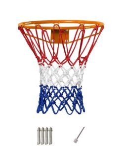 GROIC Basketball Net Outdoor, 2022 Upgrade Thick Professional Basketball Rim Replacement Heavy Duty, All Weather Anti Whip Color Never Fade Standard Nets -12 Loops