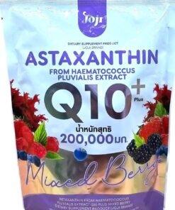 Joji Astaxanthin Q10+ Antioxidant Powder - 200g (200,000mg) | Mixed Berry Flavor | Skin & Energy Support Supplement | Sugar-Free Formula