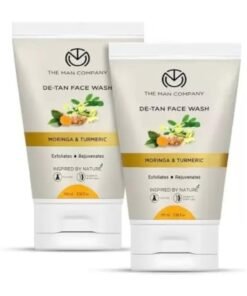 The Man Company De Tan Face Wash for Men with Turmeric & Moringa | Tan Removal, Oil Control & Anti-Pollution | Unclog Pores | Deep Cleansing | Blackheads Removal - 100ml, Pack of 2