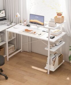 Alternative view of Stubborn Study desk with storage space Computer desk is suitable for living room, bedroom, office and small apartment dormitory, etc. 100×45×73cm