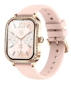 RollsTimi  Women's Smart Watch, Casual Watch, 1.75-inch High-Definition Curved Screen, Diamond Dial, Bluetooth Call (Answer/Make), AI Voice Assistant, 100+Sports Mode, Female Health Detection, Fashion Ladies SmartWatch, MK88 Tape Pink