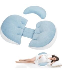Gonice Pregnancy Pillow, Adjustable Pregnancy Pillow, Soft and Comfortable Maternity Pillow for Back, Hips, Legs, Double Removable Wedge with Cover