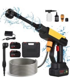 SuperStar Handheld Cordless Pressure Washer with Dual Battery, 6-in-1 Nozzle, 198VF – 600 PSI