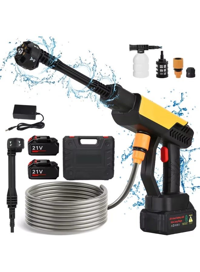 SuperStar Handheld Cordless Pressure Washer with Dual Battery, 6-in-1 Nozzle, 198VF – 600 PSI