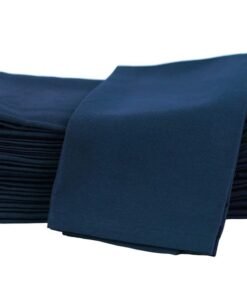 AMOUR INFINI Cotton Cloth Napkins Set of 12  Soft Premium Dinner Napkins with Hemmed Edges Hotel Quality 18x18 Inch for Home Dining Table Decor Navy Blue