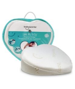 Babyworks Heart Shaped Pregnancy Wedge Pillow, Maternity Support for Belly, Back and Knees, Pregnancy Body Pillow - Includes Removable and Washable Cover