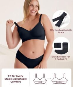 Alternative view of Momcozy Nursing Bras for Breastfeeding, Seamless Ultra Comfort Maternity Bra, Natural Shape, Pregnancy Sleep Bralette