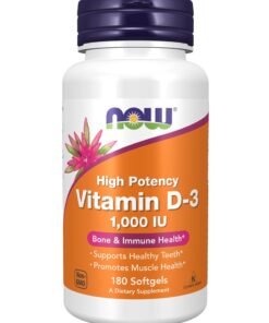 Now Foods High Potency Vitamin D-3 1000 IU Dietary Supplement - 180 Softgels