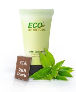 ECO Amenities Travel Size 075oz Conditioner BULK 288 Pack  22ml Hotel Conditioner Supplies for Guests  Green Tea Scent Eco Conditioner with Twist Cap Biodegradable Container