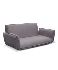 Rotai Mesa Adjustable Comfy Lazy Floor Sofa | Compact Loveseat with Adjustable Back & Arms, Corduroy Fabric, Floor Seating Sofa for Small Living Spaces. (GREY)
