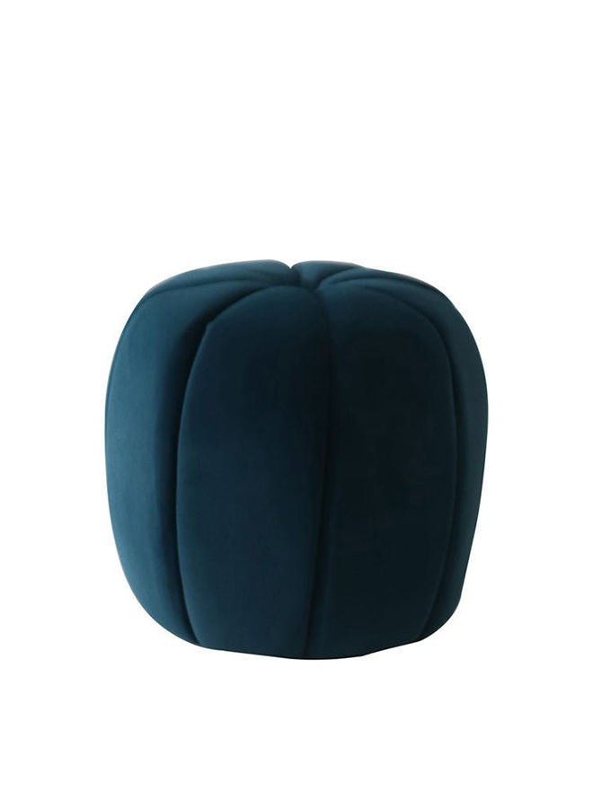 DANUBE HOME Phupa Velvet Pumpkin Pouf Multi Functional Ottoman Chair Soft Upholstered Footrest Modern Furniture For Living Room 44X44X42 cm Royal Blue - Image 2