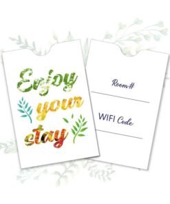 Geyee 500 Pcs Hotel Key Card Envelope Key Card Holder Sleeves Keycard Envelope Sleeve Enjoy Your Stay Key Cover for Hotel, 2.4 x 3.5 Inch (Elegant Style)