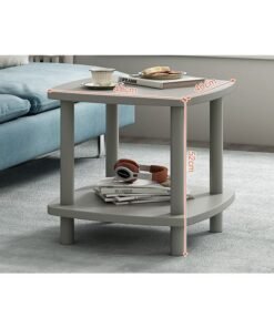 NKX 2 Layer Minimalist Square Coffee Table for Bedroom and Living Room 40 x 40cm