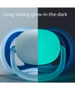 Alternative view of Philips Avent Soother Ultra Air Nighttime 6-18M For Girls, 2 Pieces | No.1 Brand Recommended by Moms Worldwide | Glows in the dark |Light |Breathable |BPA free | Orthodontic with Sterilization Case