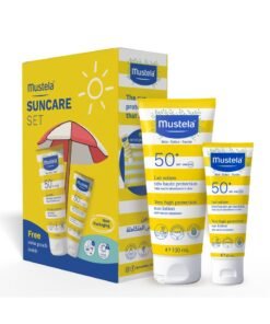 Mustela Sun Care Set With Very High Protection SPF 50+ For Face And Body With Free Swim Pouch