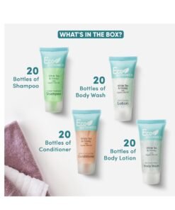 Eco Botanics Travel-Ready Essentials: 80-Piece Eco-Friendly Toiletries Set (0.85 oz)