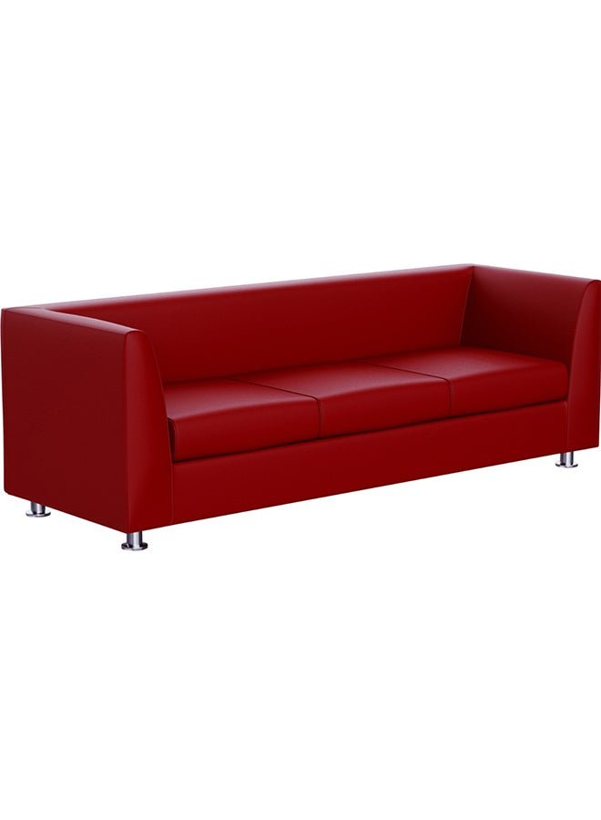 Mahmayi 679 Three Seater PU Sofa - Maroon