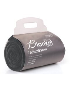 Mintra Lightweight Blanket Bed and Sofa 250 GSM Extra Soft Premium Microfiber Dark Grey 152x203cm.