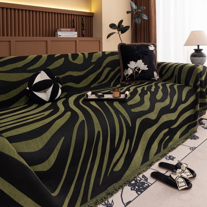Sofa Cover American Leopard Print Chenille Sofa Blanket Full Cover Four-Season Universal Sofa Towel