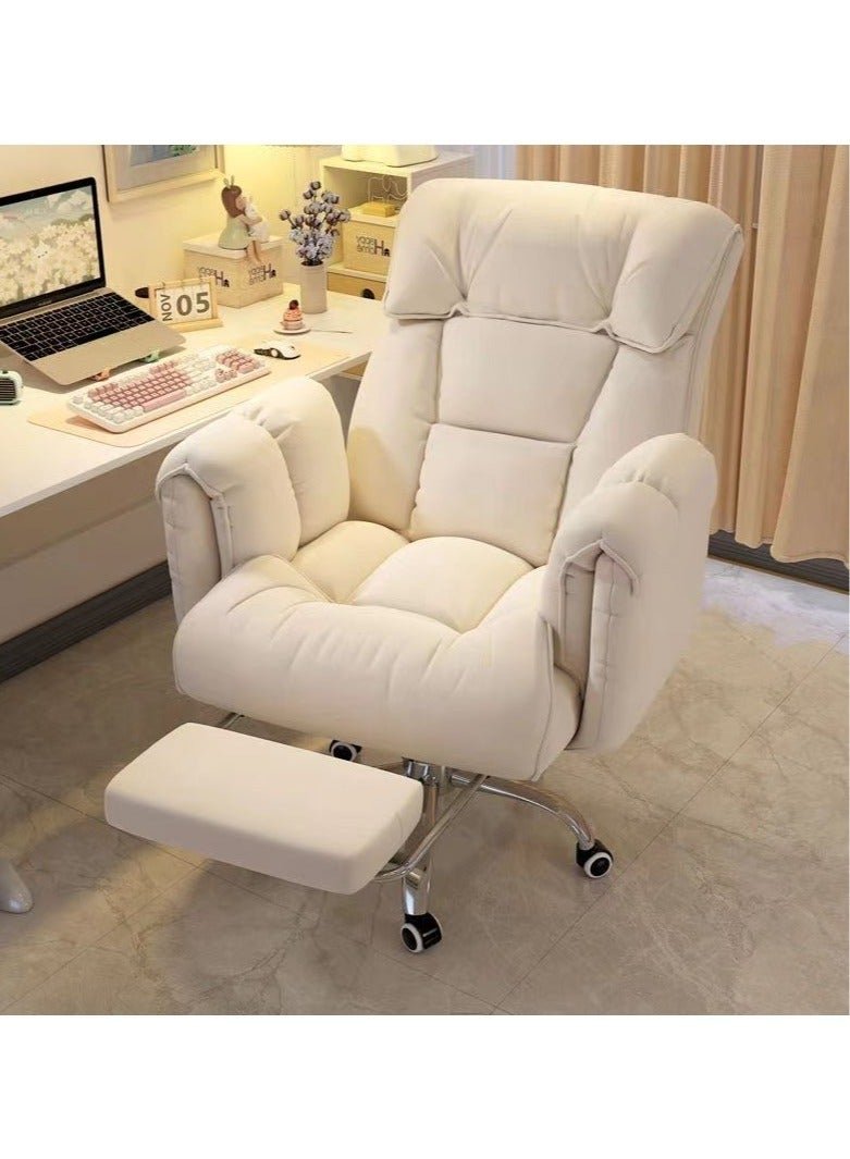 Lazy Home Comfortable Sofa Chair Study Office Chair Back Can Lie Live Video Gaming Swivel Chair