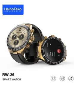HainoTeko RW-26 Smartwatch for Men & Women | Gold, Stylish Fitness Tracker with AMOLED Display, Waterproof, Heart Rate Monitoring, and AI Voice Assistance