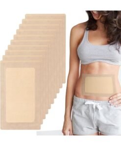 Chillspace 10Pack Castor Oil Pack Wrap for Liver, Stomach, Belly Button Detoxification, Castor Oil Pack Size 11" * 6.3" for Pure Castor Oil, No Washing Self Adhesive with High Absorbent Organic Cotton Flannel, 100% Leak-Free(Oil Not Included), Design for Women Men