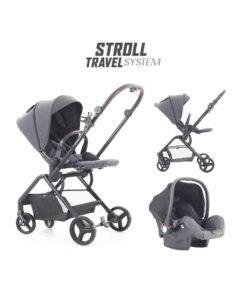 Teknum STROLL-1 Travel System w / Reversible Stroller and Baby Car Seat - Grey