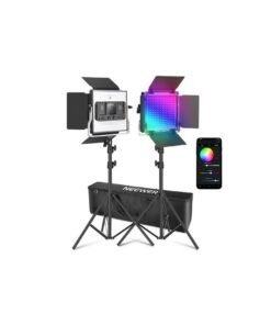 NEEWER Upgraded 660 PRO II RGB LED Video Light with App Control&Stand Kit, 2 Pack Constant 50W No Color Shift/1% Precise Min Dimming/360° RGB/CRI97+/3200K~5600K for Game Streaming YouTube Photography