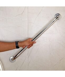 FORTUNE 24 Inch Stainless Steel Wall Mounted Grab Bar, Towel Bar, Bathtub Rails, Safety Hand Support Balance Handle Bars, Bathroom Accessories for Home, Hotel- Chrome Finish (24 Inch, Pack of 1)