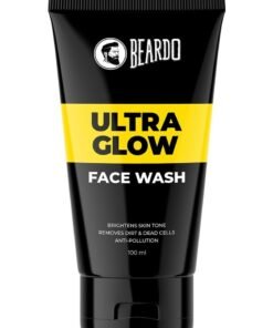 BEARDO Ultraglow Face Wash for Men | Red Algae, White Lily & Menthol for Brightened, Hydrated and Refreshing Skin | Face Wash for Tone Brightening and Glowing Skin | Suitable for All Skin Types | 100ml