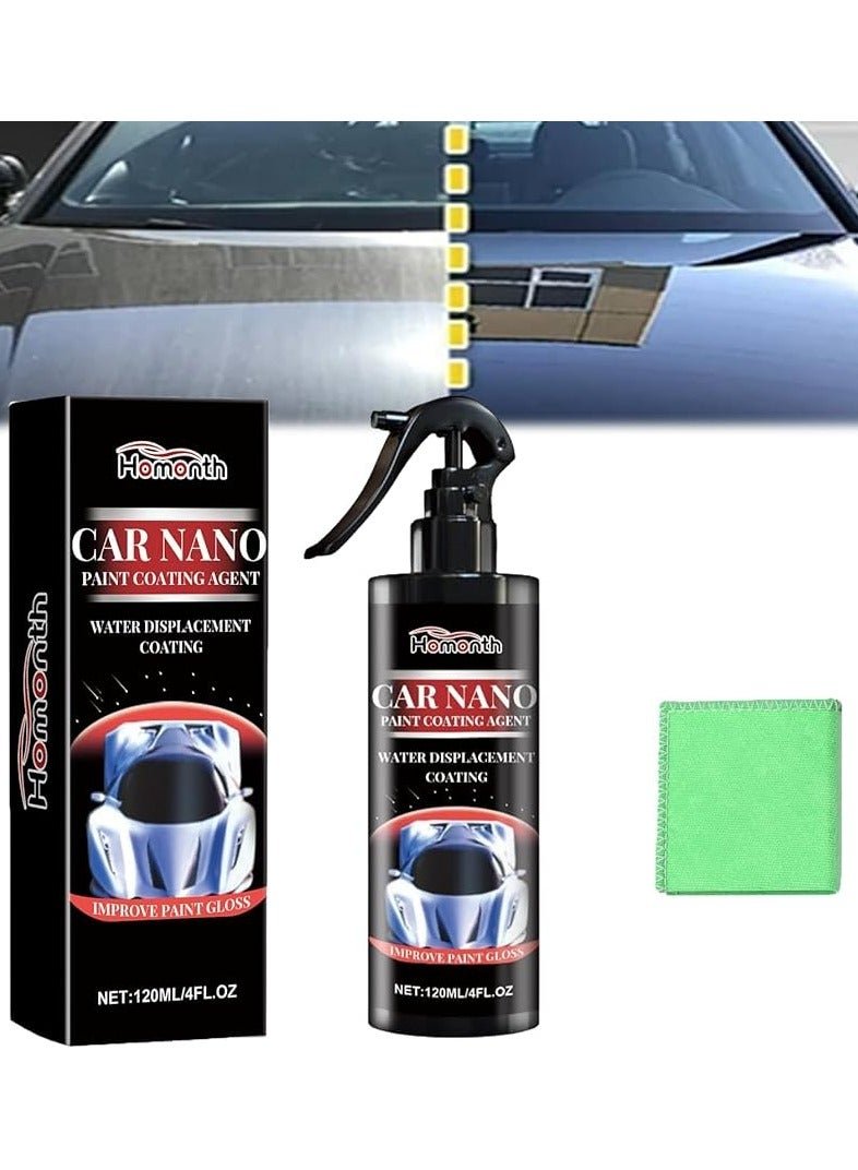Homonth Nano Car Spray, Nano Car Scratch Removal Spray, Car Protective Paint Spray, High Protection Fast Coated Car Nano Spray, 3-in-1 High Protection Spray, High Protection Car Spray 120ML