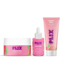 PLIX THE PLANT FIX Guava Powered Regime for Glowy Skin Hydrating Cleanser 10% Vitamin C Dewy Serum Smoothie Moisturizer Promotes Hydration & Brightening Glowing in 1 Use