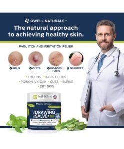 OWELL Naturals Chickweed Salve 4 oz- Drawing Salve with Aloe Vera for Boil & Cyst, Poison Ivy/Oak, Skin Disorder, Irritations, Burns, Minor Cuts, Dry Skin, Itching