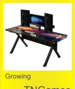 TNGames Gaming Desk PC Computer Desk Home Office Desk Black