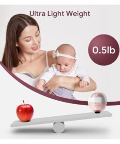 Jccgoo Heated Base Hands Free Breast Pump, Wearable Breastfeeding Pump of Baby Heated Dustproof Base, Automatic Voice Prompts, LED Display with 4 Modes &12 Levels, Memory Function, 2 Pack Pink - Image 4