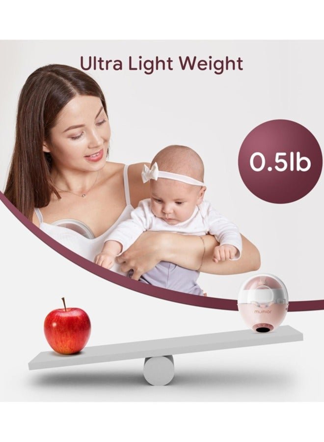Jccgoo Heated Base Hands Free Breast Pump, Wearable Breastfeeding Pump of Baby Heated Dustproof Base, Automatic Voice Prompts, LED Display with 4 Modes &12 Levels, Memory Function, 2 Pack Pink - Image 4