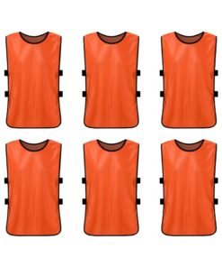 6-Piece Cricket Soccer Pinnies Quick Drying Football Team Training Bibs Sports Vests