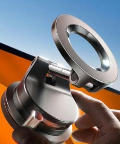 Lisen Car Phone Holder for Magsafe, 360° Rotatable Mobile Holder Foldable Suction Phone Mount for Car, for Travel, for Window/Mirror/Shower/Smooth Surface for iPhone MagSafe/Galaxy S24 Ultra & All Smartphones