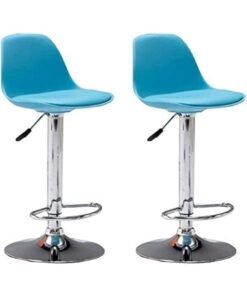 Adjustable Height Metal Frame Cushioned Bar Stool barstools chairs Dining Room Chairs Living Room Chair