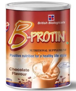 British Biologicals B-Protin Nutritional Supplement | Whey, Soy & Casein Blend | Immunity & Energy Support | Vitamin A, Folic Acid & Zinc | Supports Digestion | Gluten-Free | Chocolate Flavour | 400g