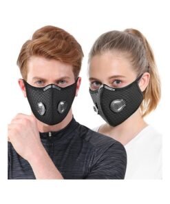 Anti-Pollution Face Mask Dust mask Reusable Respirators Unisex Mouth mask Cycling Mask Adjustable for Allergies Woodworking,Cycling, Running,Outdoor Sports, Equipped with 3 replaceable breathing valves,Black - Image 3